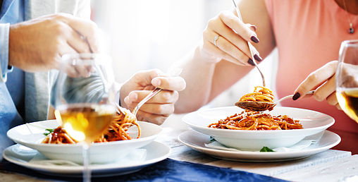 Gutes italienisches Essen und Wein